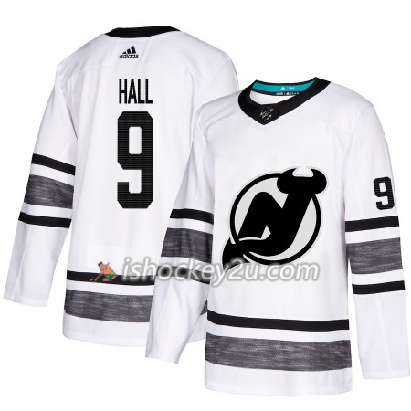 Mænd NHL New Jersey Devils Trøje Taylor Hall 9 Hvid 2019 All-Star Adidas Authentic